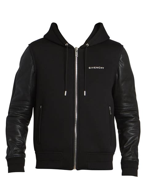 givenchy leather sleeve jacket